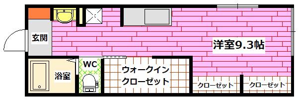 SELENO堀越(ワンルーム/1階)の間取り写真