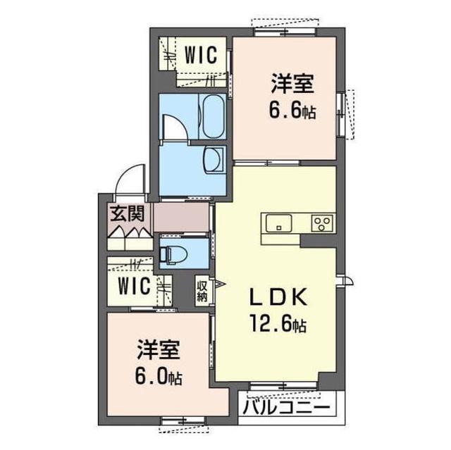 メゾン・ド・アベニール(2LDK/3階)の間取り写真
