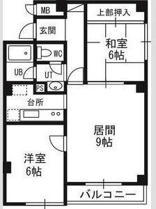 ル・ノール平岸駅前(2LDK/4階)の間取り写真