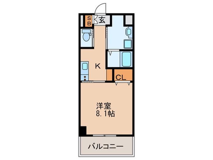 シルフィード梅田北(1K/7階)の間取り写真