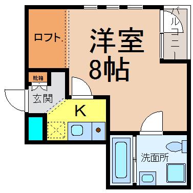 CASA QUINTO(1K/4階)の間取り写真