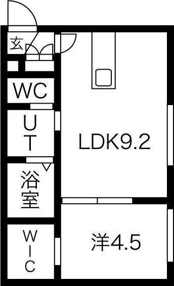クレイス澄川(1LDK/3階)の間取り写真