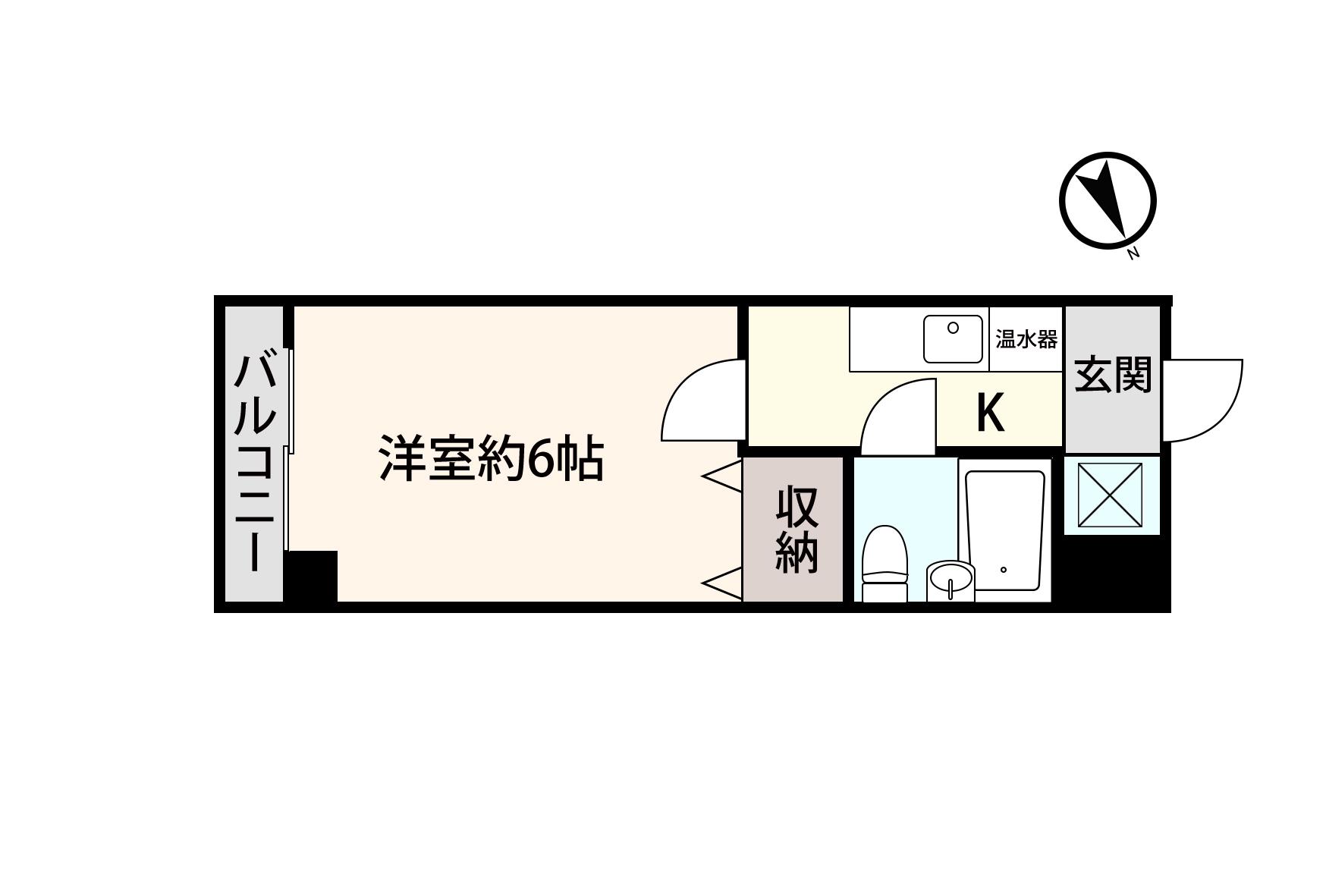 アシスト第2仙台マンション(1K/1階)の間取り写真