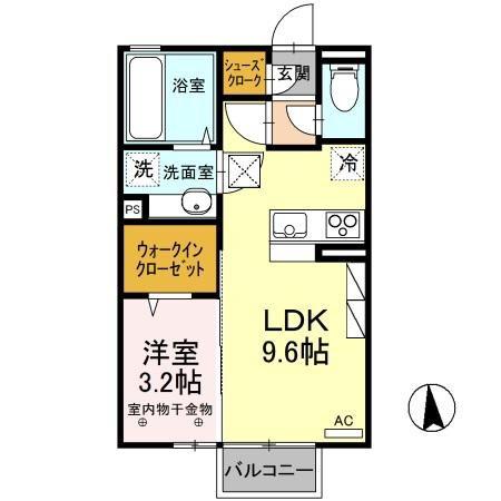 デュナミスIII(1LDK/1階)の間取り写真