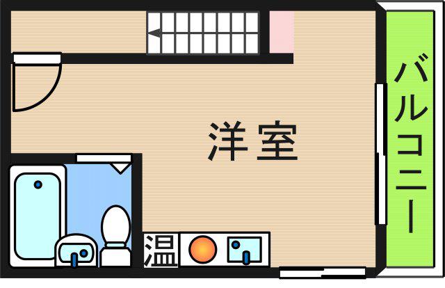 松谷ビル(ワンルーム/2階)の間取り写真