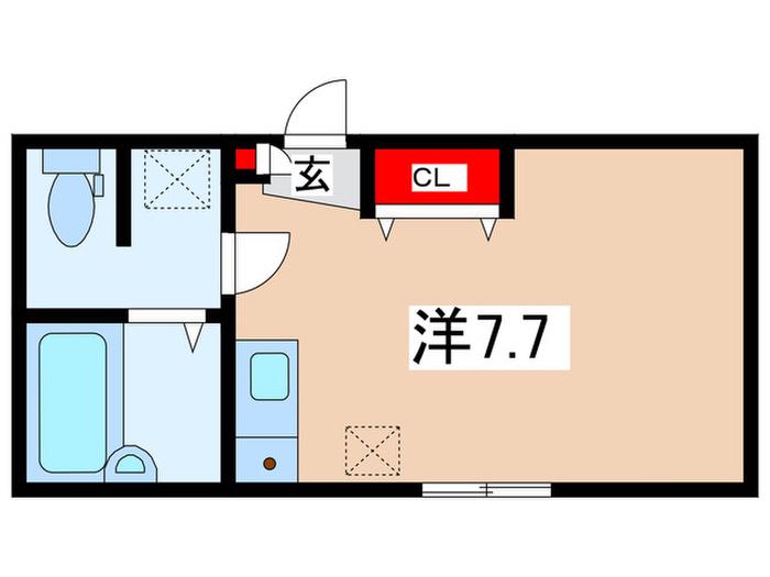 キュピス日吉(ワンルーム/1階)の間取り写真