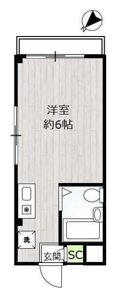 メゾン目白台(ワンルーム/1階)の間取り写真