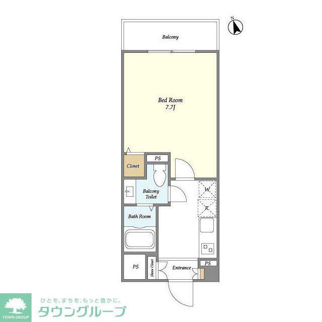 インプルーブ新川崎(1K/4階)の間取り写真