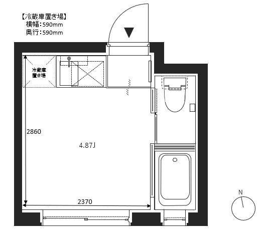 CK3215‐サウス(ワンルーム/3階)の間取り写真