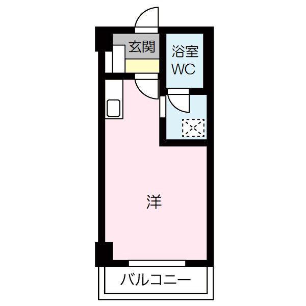 うなばらマンション2(ワンルーム/7階)の間取り写真