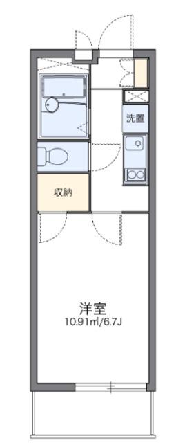 レオパレス堤方II(1K/1階)の間取り写真