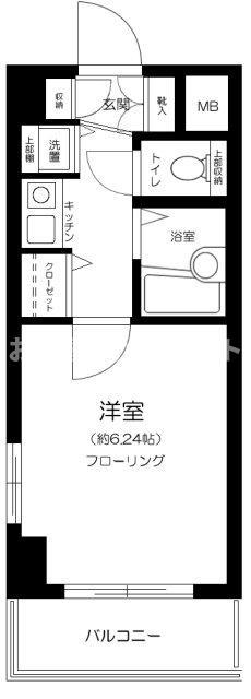 アクティブミレニアム江戸川橋学生・社会人にオススメ(1K/3階)の間取り写真