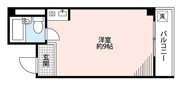 グランキューブ大正通(ワンルーム/2階)の間取り写真