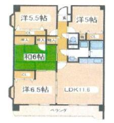 マンションテラジマ(4LDK/3階)の間取り写真