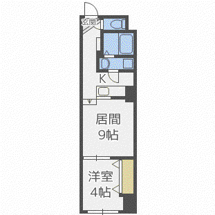 パークヒルズ中央12(1LDK/8階)の間取り写真
