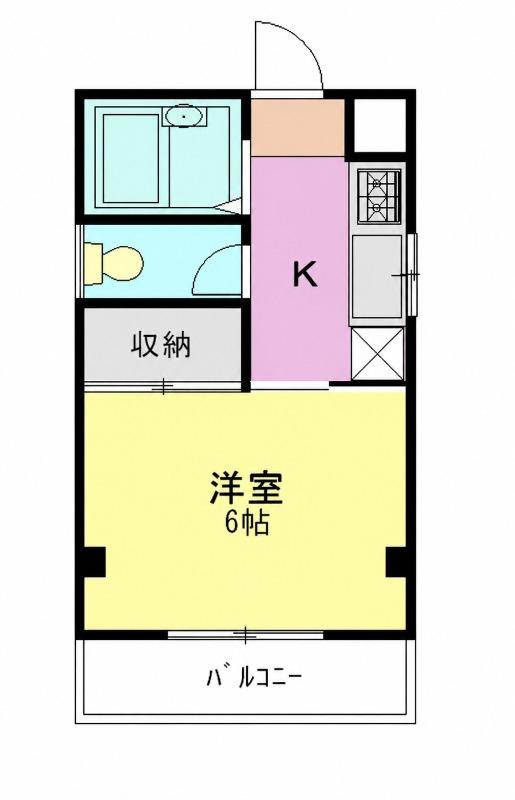 サンビュー志木(1K/3階)の間取り写真