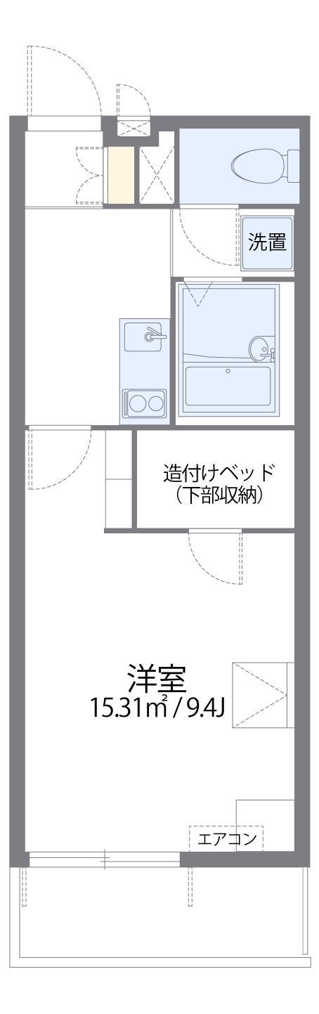 レオパレス博多豊II(1K/3階)の間取り写真