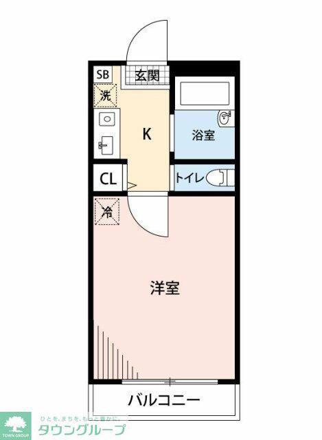 プレステージ立川(1K/2階)の間取り写真