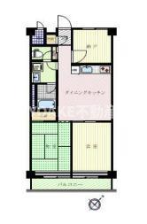 パルセ相模台ダイヤモンドマンション(3DK/7階)の間取り写真