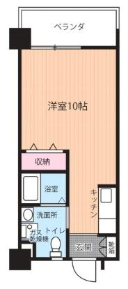 タカダ仲西ヒルズ(ワンルーム/5階)の間取り写真