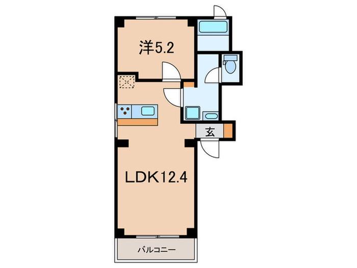 BELLTREE岡本山手(1LDK/4階)の間取り写真