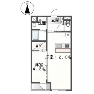 SHIZUKA BLDG(1LDK/4階)の間取り写真