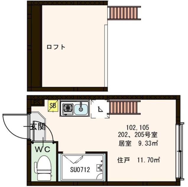 FORUTUNA桜上水(ワンルーム/1階)の間取り写真