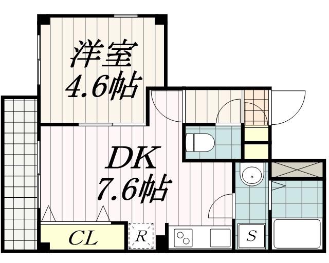 リゴレッタ(1DK/2階)の間取り写真