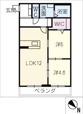 グーテンターク(2LDK/1階)の間取り写真
