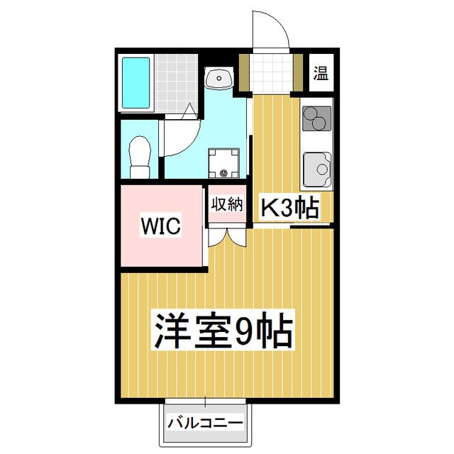 ハラダハイツI(1K/1階)の間取り写真