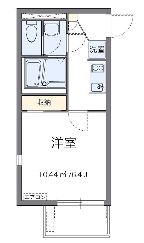 OKハウス(1K/3階)の間取り写真