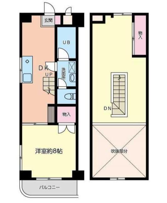ノーブル相南(2DK/3階)の間取り写真