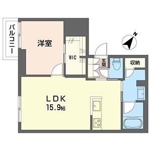 カーサ モンテリブロ(1LDK/2階)の間取り写真