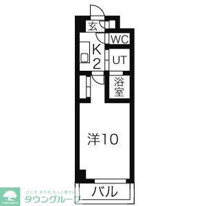 ファーニッシュ山王(1K/1階)の間取り写真