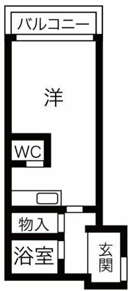 エフアールみなと通(ワンルーム/2階)の間取り写真