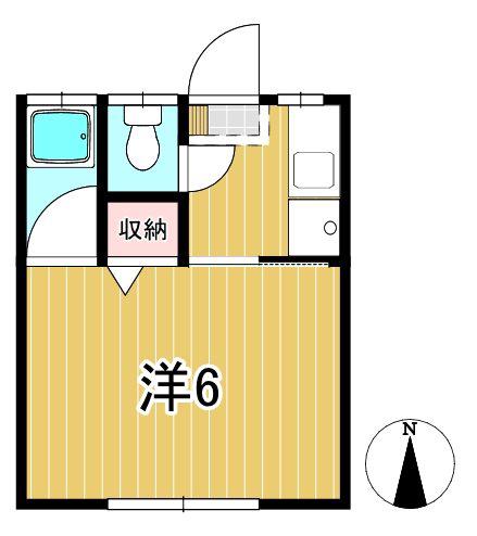 エールハイツ(1K/1階)の間取り写真
