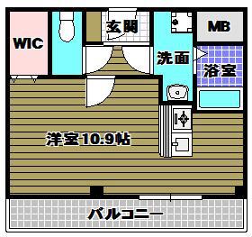 GROW GOLD(ワンルーム/4階)の間取り写真