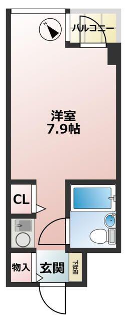 アクシルコート新大橋(ワンルーム/7階)の間取り写真