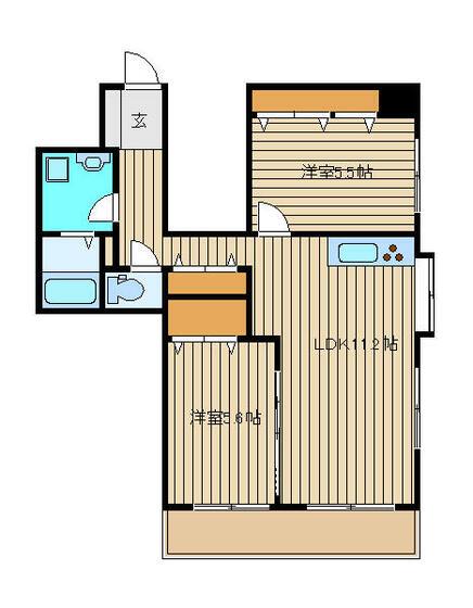 ライオンズマンション小竹向原第2(2LDK/3階)の間取り写真
