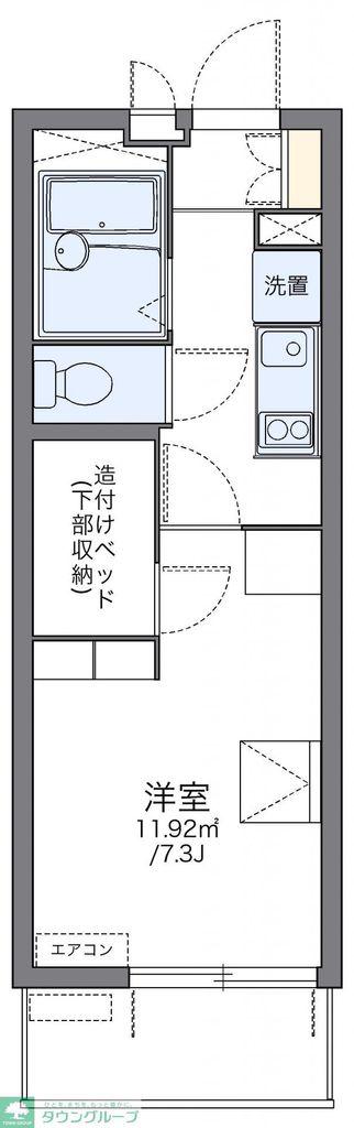 レオパレスエスタIV(1K/3階)の間取り写真