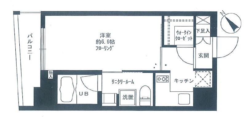 ステージファースト駒沢(1K/3階)の間取り写真