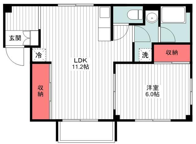 ベレッツァ館(1LDK/2階)の間取り写真