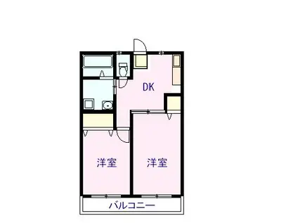 平清コーポI(2DK/1階)の間取り写真