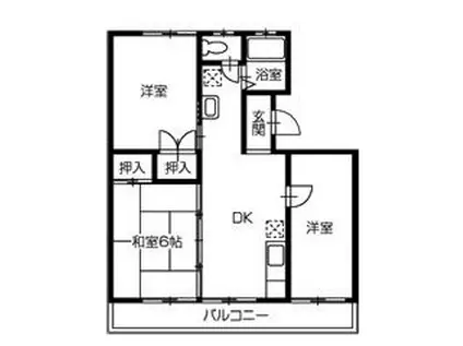 オリエントハイツ(3DK/2階)の間取り写真