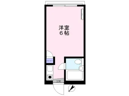 赤羽台ハイツ(ワンルーム/1階)の間取り写真