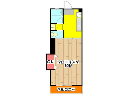 メゾン・ド・コリーヌ(1K/1階)の間取り写真