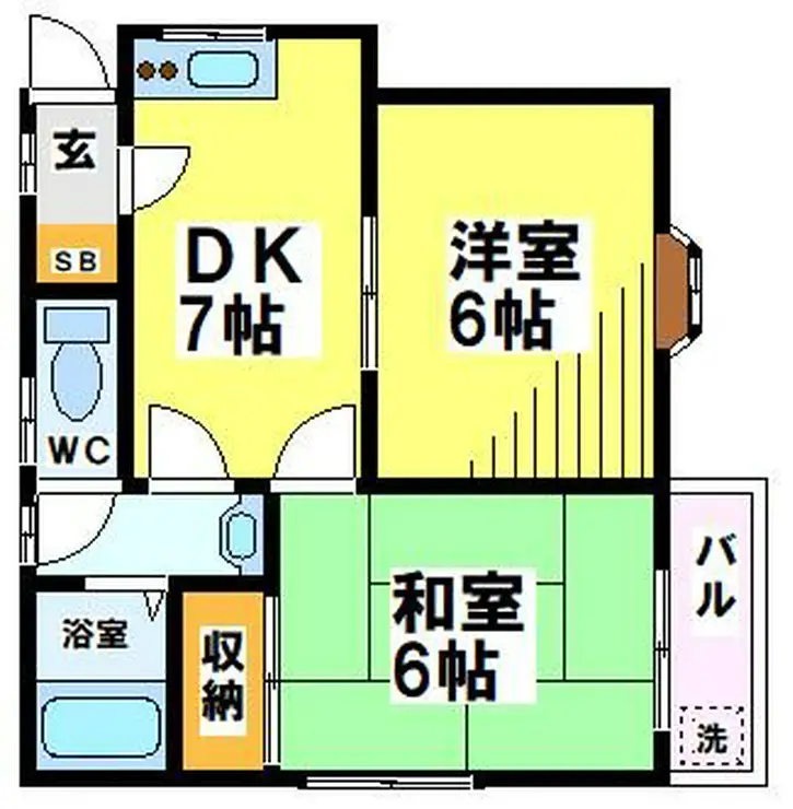 出浦府中ハイツ 2階階 間取り