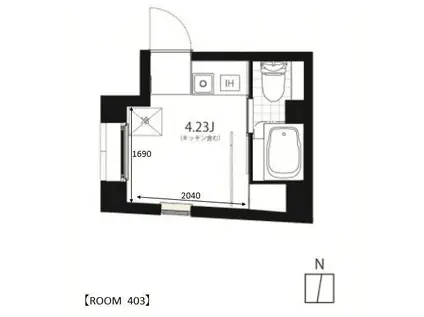 KS283(ワンルーム/4階)の間取り写真