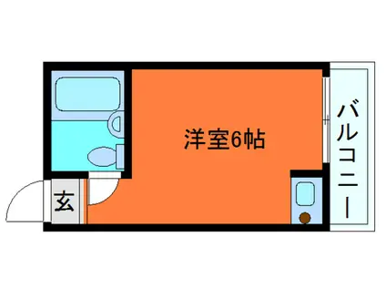 岡本ビラ(ワンルーム/3階)の間取り写真