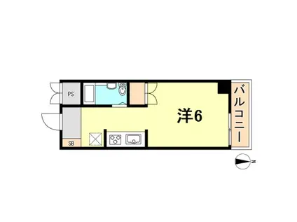 フルール須磨離宮(1K/1階)の間取り写真